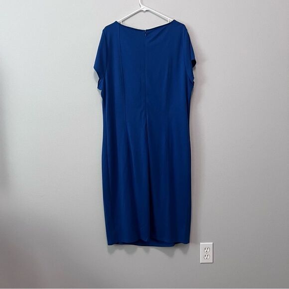 Lane Bryant Cobalt Blue Sheath Dress Size 22 - Picture 3 of 7